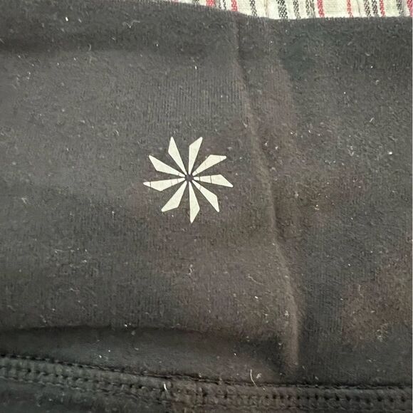 Athleta Womens Crop Leggings Stretch Pull On Athleisure Gym Training Black M - Picture 5 of 6